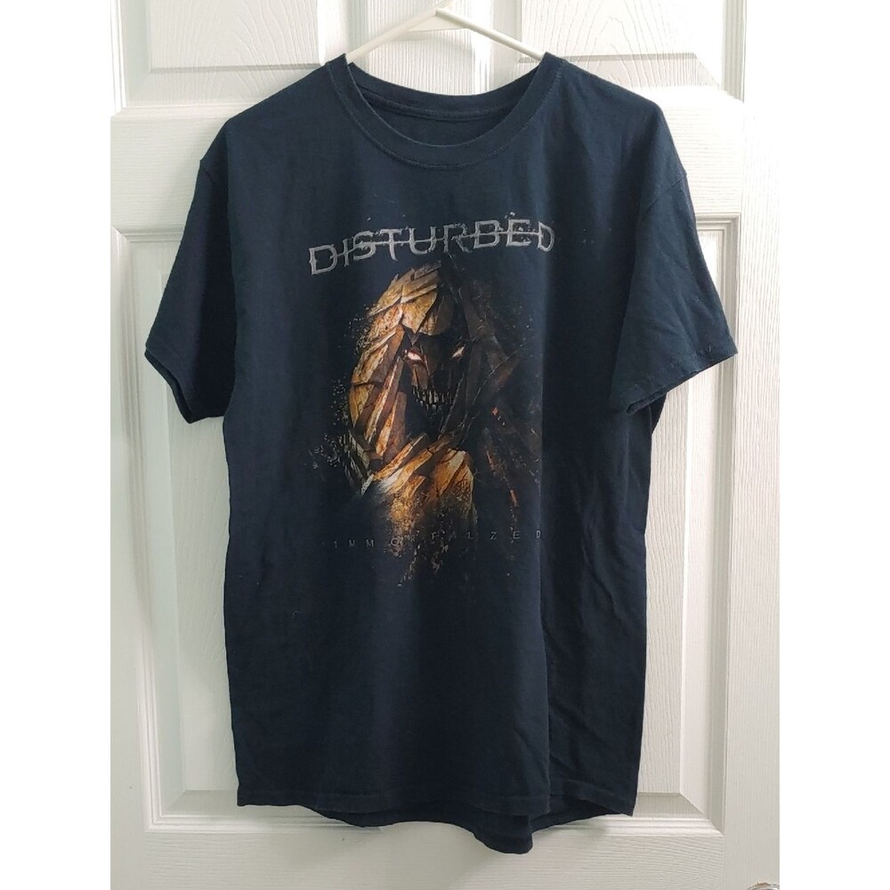 Disturbed Immortalized Tour T Shirt Unisex L Black 2016 Tee